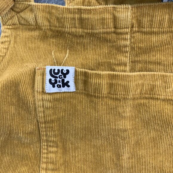 Lucy & Yak Corduroy Overalls Womens Small S32 Yellow Organic Cotton Relaxed Fit - Picture 8 of 13
